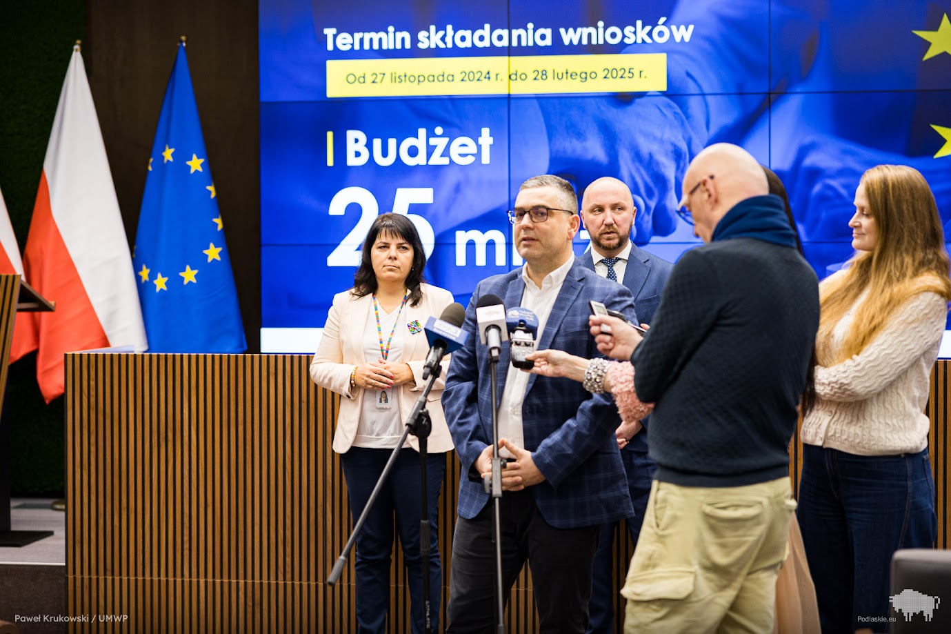Przedstawiciele Zarzadu Województwa Podlaskiego podczas konferencji