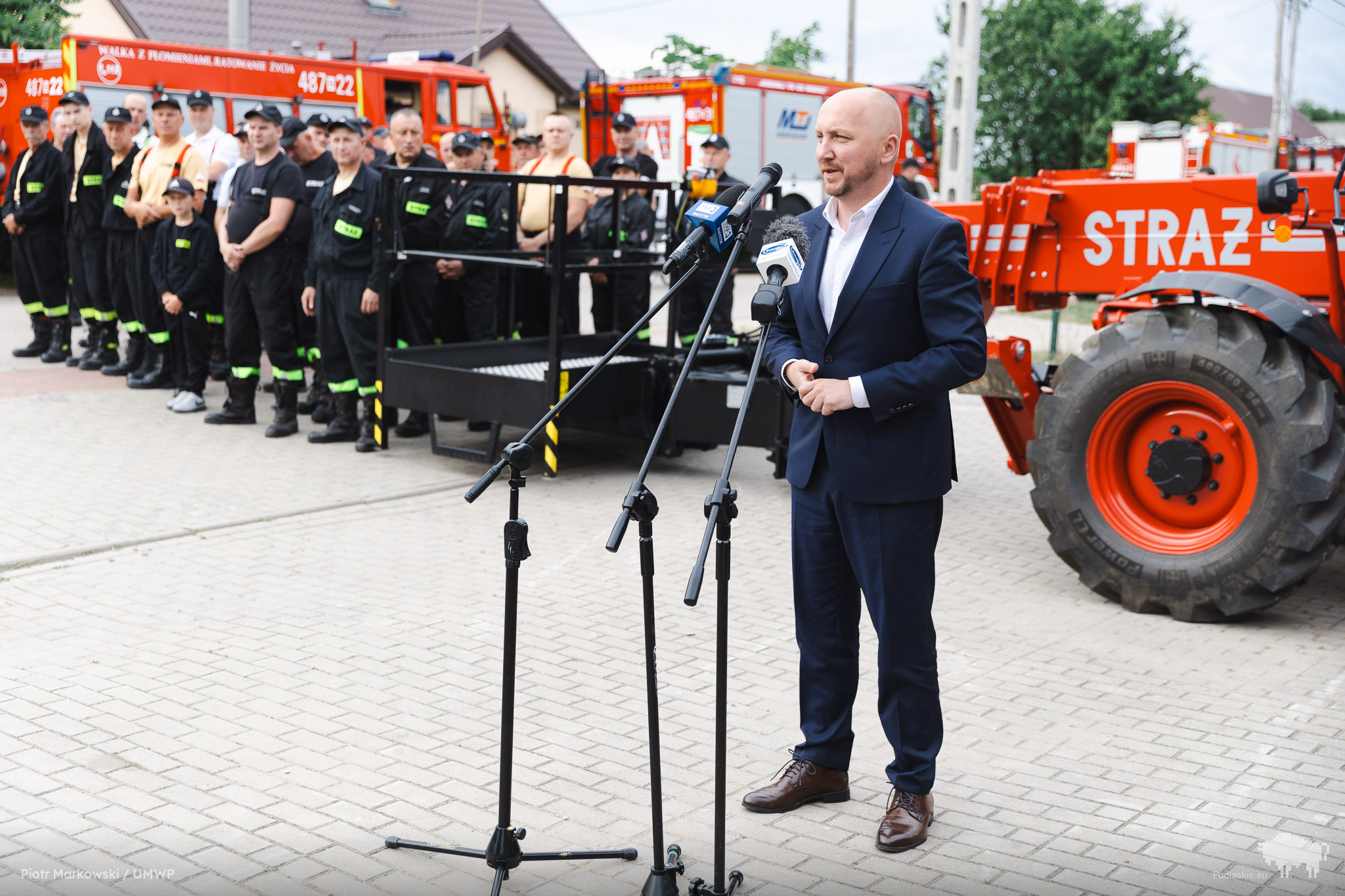 Marszałek województwa Łukasz Prokorym podczas wystąpienia