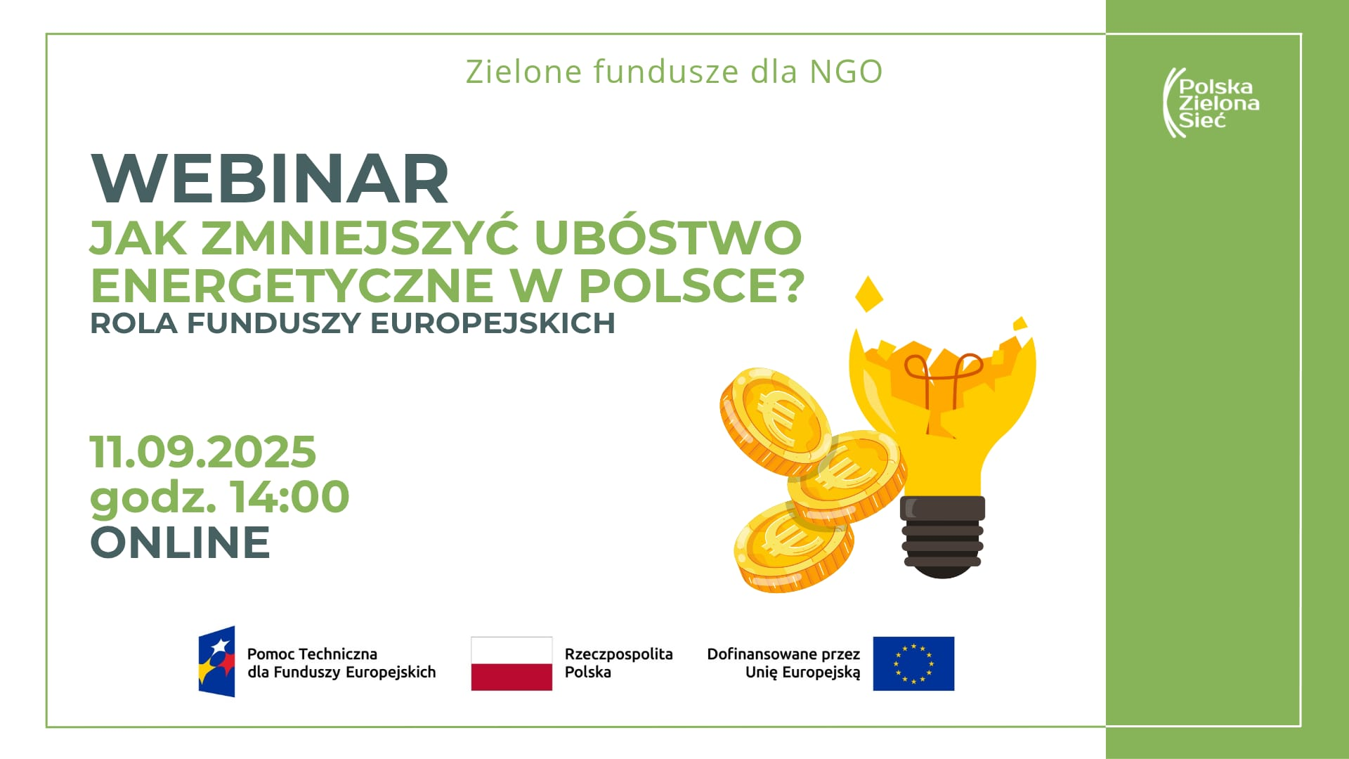grafika dotycząca webinaru z Polska Zielona Sieć