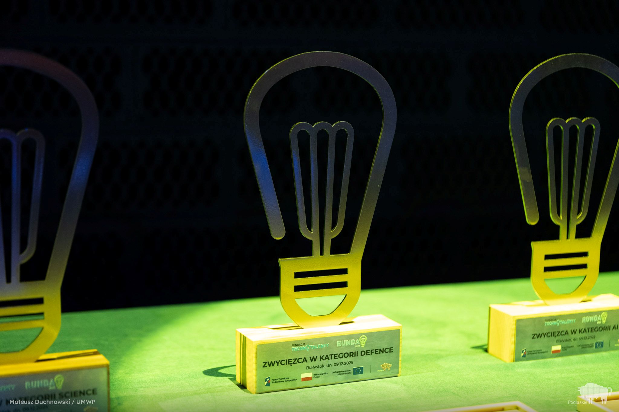 Statuetki wręczane podczas uroczystości.