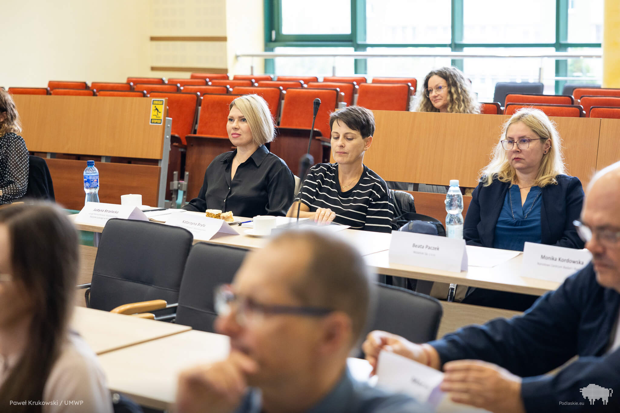 Grupa osób na sali konferencyjnej