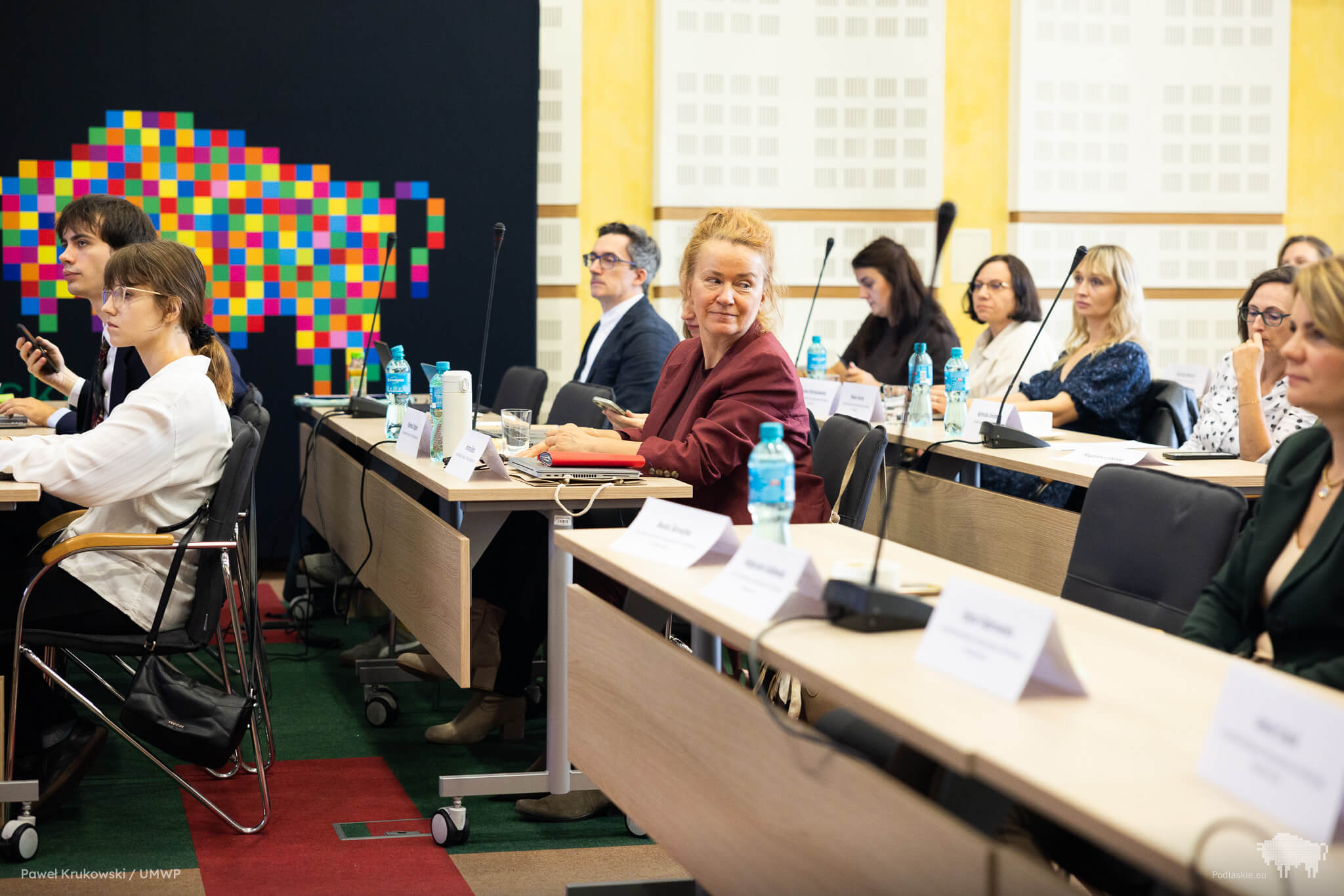 Grupa osób na sali konferencyjnej